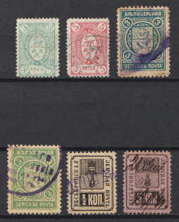 Ardatov, Belozersk, Vesegonsk, Zemstvo Russia, Stock of Stamps