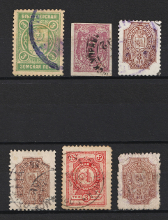 Borovichi, Belozersk, Buguruslan, Zemstvo Russia, Stock of Stamps