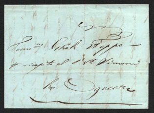 1845 Russia BERDYANSK pmk pre-stamp folded entire cover to Odessa