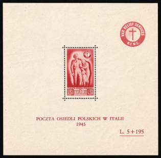 1946 Barletta - Trani, Polish II Corps in Italy, Poland, DP Camp, Displaced Persons Camp, Block (Wilhelm Bl. 4, CV $170, MNH)