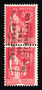 1940 50c Dunkirk, German Occupation of France, Germany, Pair (Mi. 2 I, Signed, CV $390)