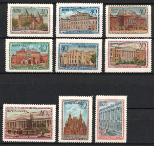 1950 Museums of Moscow, Soviet Union, USSR, Russia (Full Set, MNH/MLH)
