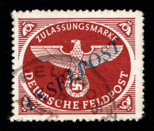1944 Military Mail 'INSELPOST', Germany (Mi. 10 B b I, Canceled, CV $100)