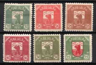 1922 Karelia, Russia, Civil War (Russika 2 - 6, 13, CV $150)