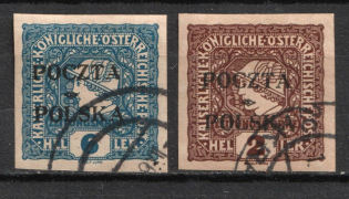 1919 Krakow, Poland (Fi. 60, 62, Signed, Used, CV $30)