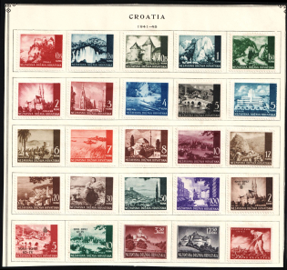 1941-45 Croatia Independent State (NDH) (Mi. 47 - 65, 78 - 80, 178, Full Sets, CV $30)