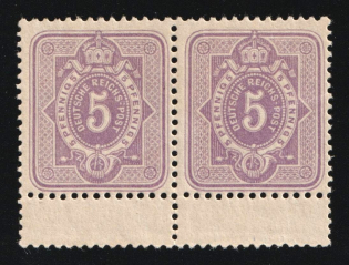 1875-79 5pf German Empire, Germany, Pare (Mi. 32, Margins, CV $260)