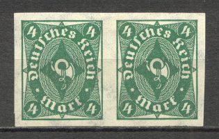 1922-23 Hyperinflation Pair 4 M (Imperf, CV $100)