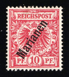 1900 10pf Mariana, German Colonies, Germany (Mi. 3 II, Signed, CV $70, MNH)