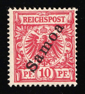 1900 10pf Samoa, German Colonies, Germany (Mi. 3a, Signed, CV $40, MNH)