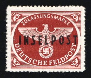 1944 Military Mail 'INSELPOST', Germany (Mi. 9, Signed, CV $800, MNH)