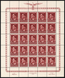 1944 24gr General Government, Germany, Full Sheet (Mi. 118, MNH)