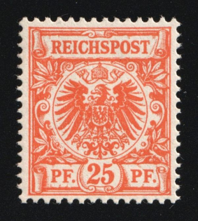 1889-1900 25pf German Empire, Germany (Mi. 49 b, Signed, CV $220, MNH)