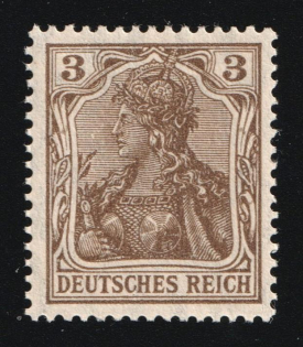 1905-13 3pf German Empire, Germany (Mi. 84 I, MNH)