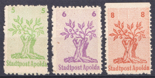 1945 Apolda, Germany Local Post (Mi. 1-3, Full Set, CV $80)