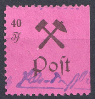 1945 Grossraschen, Germany Local Post (Mi. 27aII, Lilac paper, CV $90)