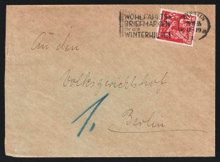 1935 (25 Nov) Third Reich, Germany, Cover from Szczecin to Berlin