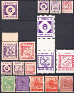 1945 Meissen, Niesky, Local Issue, Germany (5 Sets, MNH/MH/Cancelled)