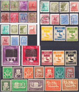 1945 Netschkau-Reichenbach, Lubbenau, Plauen, Local Issue, Germany (MNH/MH/Cancelled)