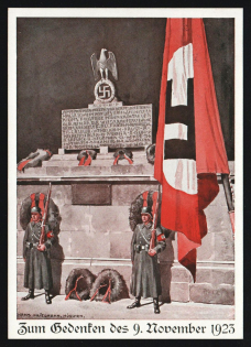 1923 'In memory of November 9 1923', Propaganda Postcard, Third Reich Nazi Germany