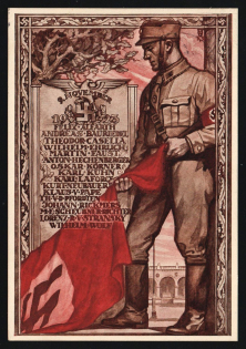 1923 'Felix Alfarth Andreas Bauriedel Theodor-Casella Wilhelm Ehrlich Martin Faust Anton Hechenberger', Propaganda Postcard, Third Reich Nazi Germany