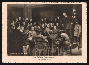 1933 'The Liberator of Germany', Propaganda Postcard, Third Reich Nazi Germany