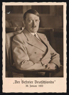 1933 'The Liberator of Germany', Propaganda Postcard, Third Reich Nazi Germany