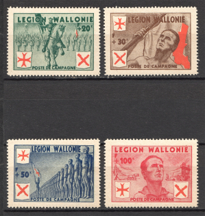 1942 Germany Reich Belgian Wallonia Legion (Full Set, CV $170, MNH)