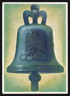 1936 'Advertising Postcard No. 1 for the 1936 Olympic Games', Propaganda Postcard, Third Reich Nazi Germany