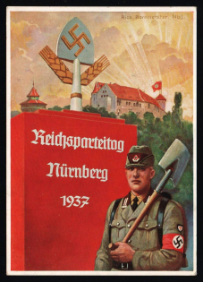 1937 'Nuremberg Party Rally 1937', Propaganda Postcard, Third Reich Nazi Germany