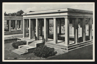 1938 'Munich Ehrentempel am Königlicher Platz', Propaganda Postcard, Third Reich Nazi Germany