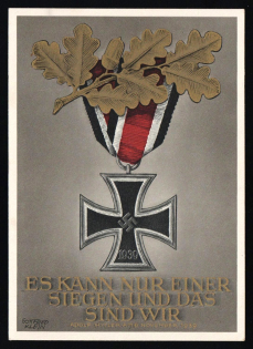 1939 'Only One Can Win and That is Us. Adolf Hitler a November 18, 1939', Propaganda Postcard, Third Reich Nazi Germany