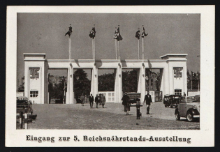 1939 'Entrance to the 5th Reich Food Estate Exhibition', Propaganda Postcard, Third Reich Nazi Germany
