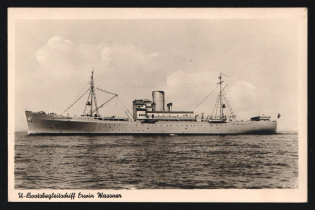 1940 'Submarine Escort Ship Erwin Wassner', Propaganda Postcard, Third Reich Nazi Germany