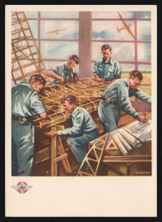 1933-1945 'The Reich Air Sports Guide, Berlin', Propaganda Postcard, Third Reich Nazi Germany