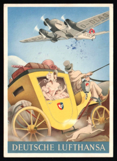 1923-1945 'Deutsche Lufthansa', Propaganda Postcard, Third Reich Nazi Germany