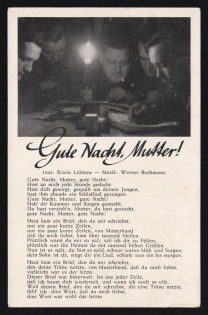1923-1945 'Good Night, Mother!', Propaganda Postcard, Third Reich Nazi Germany