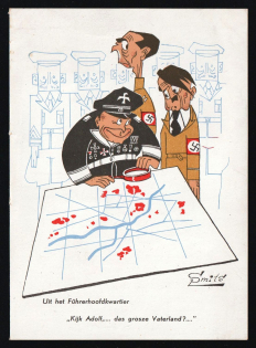 1940s 'From the Führer's Headquarters Look Adolf,.... the great Fatherland...', WWII Anti-Nazi Propaganda