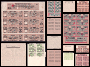 1916-19 German Empire and Weimar Republic, Germany, Collection of Coupon Bonds