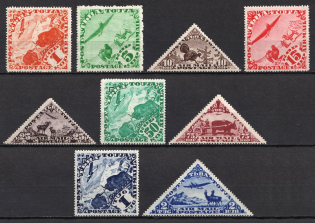 1934 Tannu Tuva, Russia, Airmail (Zv. 55 - 63, Full Set, CV $60, MNH)