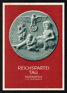 1939 'Reichspartei Day Nuremberg', Propaganda Postcard, Third Reich Nazi Germany