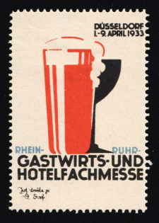 1933 'Düsseldorf Catering and Hotel Trade Fair', Propaganda Label Stamp, Third Reich Nazi Germany