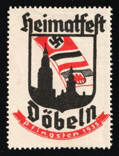 1935 'Heimatfeft Whitsun 1935', Propaganda Label Stamp, Third Reich Nazi Germany
