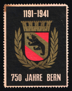 1941 '750 Years of Bern', Propaganda Label Stamp, Third Reich Nazi Germany