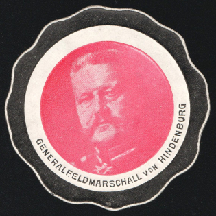 1933-1945 'Generalfeldmarschallv Von Hind', Propaganda Label Stamp, Third Reich Nazi Germany