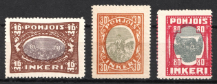 1920 Ingermanland, Russia, Civil War (Russika 8, 9, 11, SHIFTED Center, CV $60+)