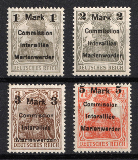 1920 Joining of Marienwerder, Germany (Mi. 22 - 25, Full Set, CV $120)
