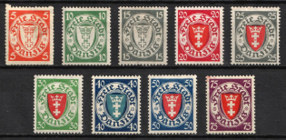 1924-38 Danzig Gdansk, Germany (Mi. 193 - 201, Full Set, CV $130)