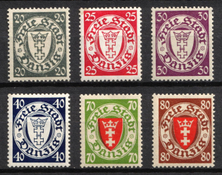 1935 Danzig Gdansk, Germany (Mi. 245 - 250, Full Set, CV $40)