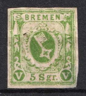 1859-63 5gr Braunschweig, German States, Germany (Mi. 4, CV $50)